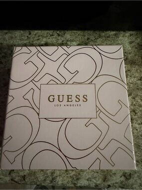GUESS Pink Box with Gold Logo Accents
